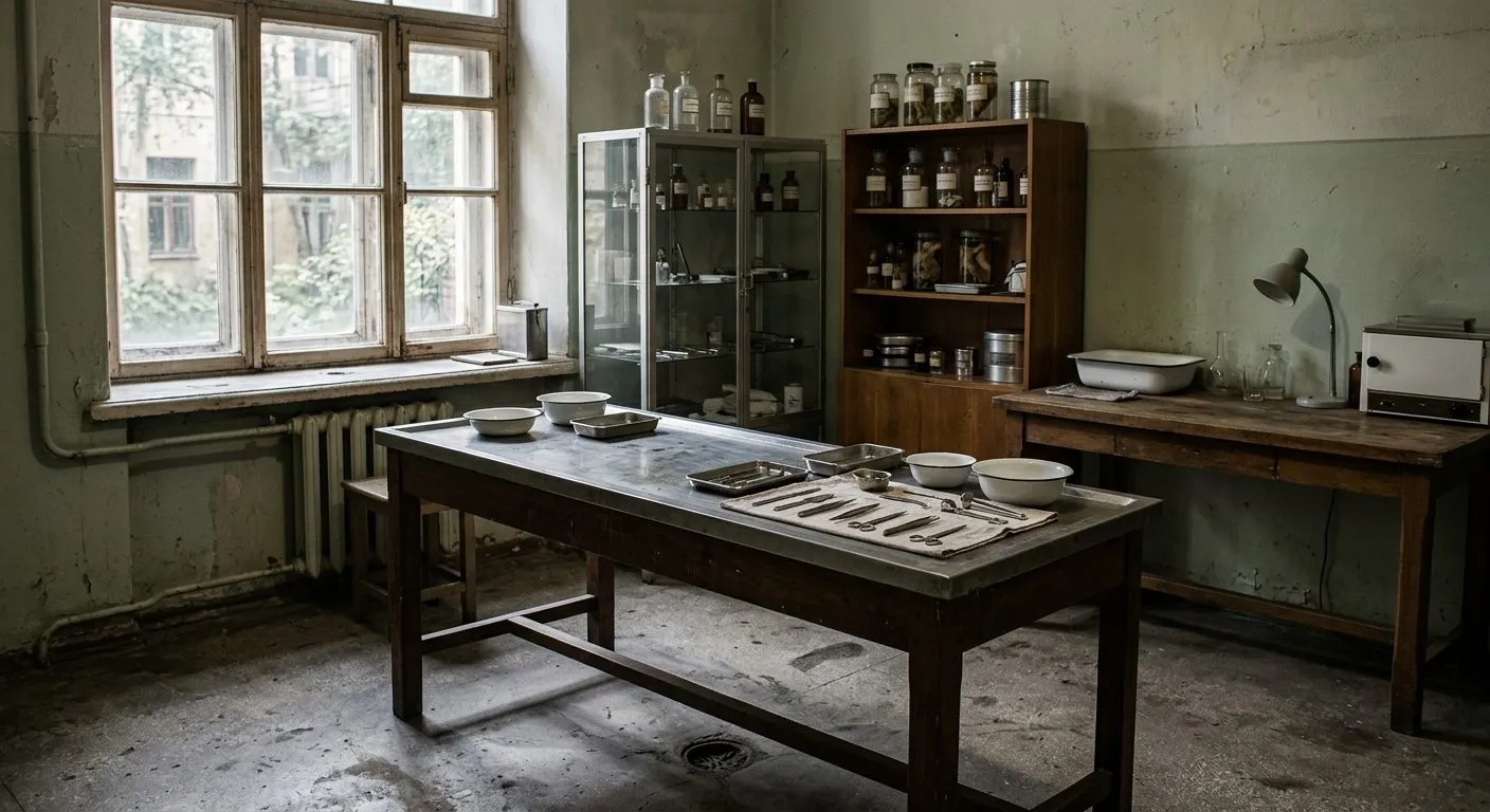 Sala de autopsia de la época soviética en 1959