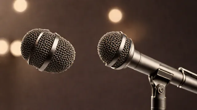 Micrófono profesional de estudio preparado para capturar la voz humana en un entorno de grabación.