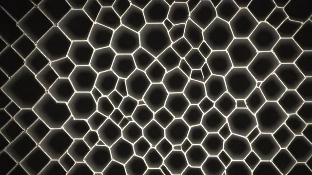 Abstract lattice of geometric forms in a void space