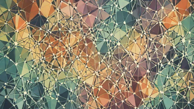 network of glowing crystalline structures in early morning light