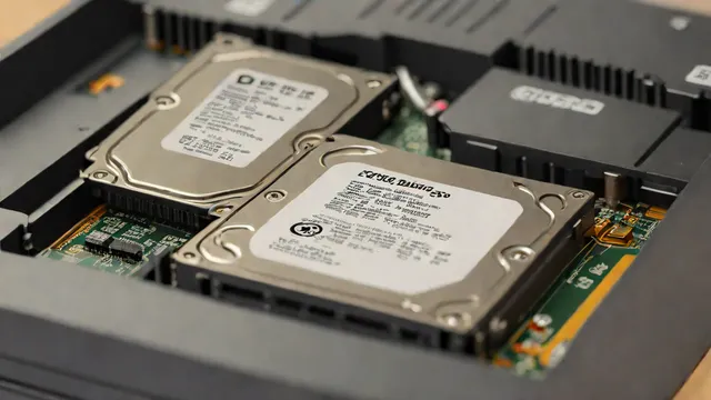 Comparativa de un disco duro HDD abierto mostrando sus platos magnéticos y una unidad SSD con sus chips.