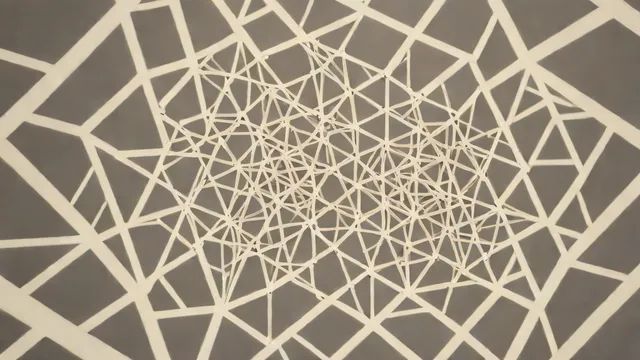 rediseño abstracto de una red de inteligencia artificial en espacio vacío