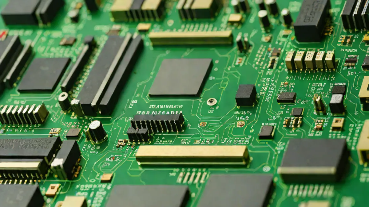 Motherboard with RAM modules installed and visible in real detail