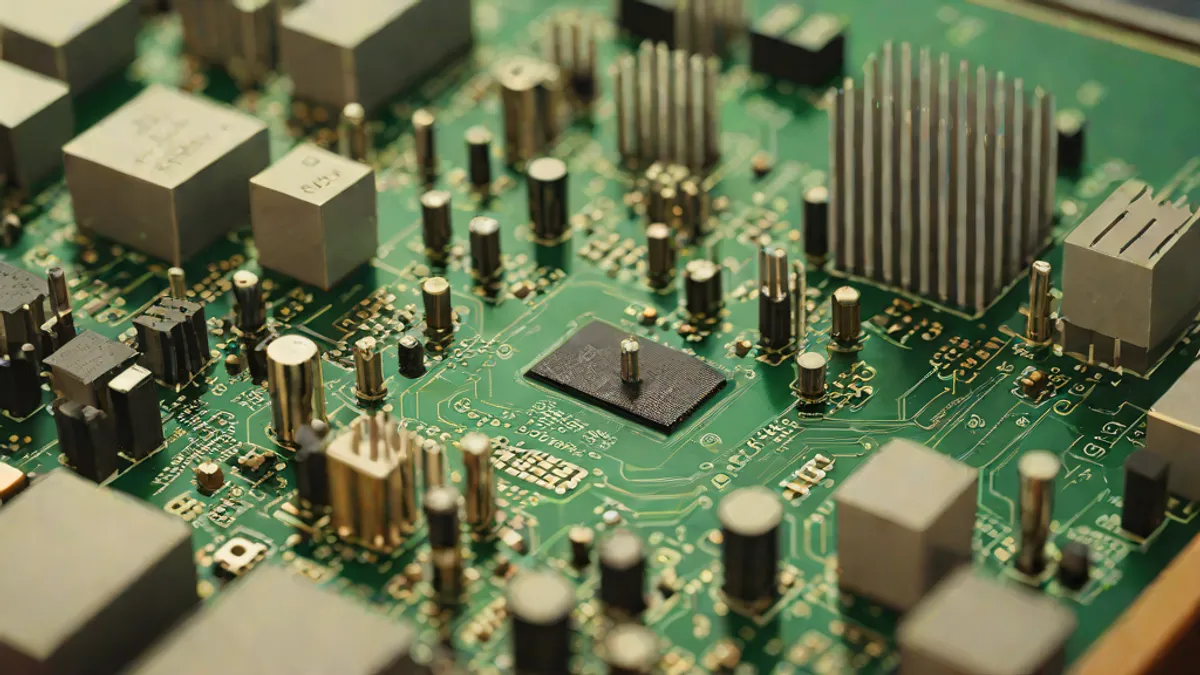 Detalle de una placa base de computadora con zócalo de CPU visible