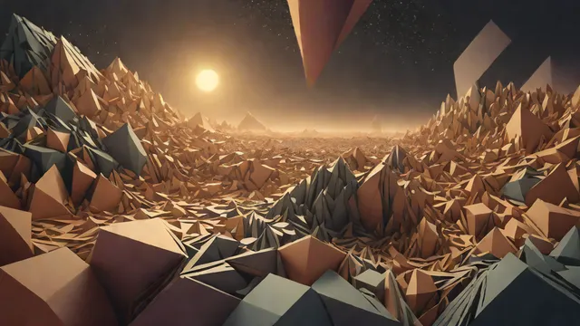 Abstract cosmic landscape representing prompt engineering concepts