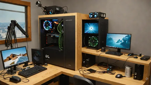 Modder trabajando en un taller sobre una caja de ordenador modificada con refrigeración líquida.