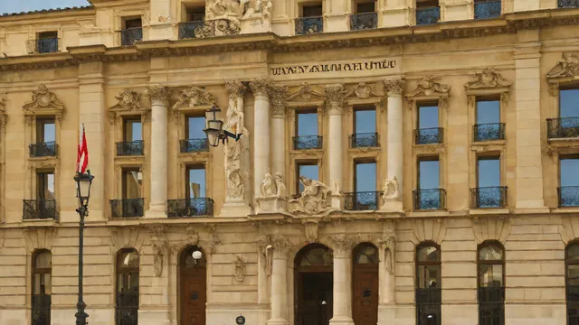 Fachada exterior de la sede de la administración tributaria.